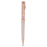 Crystalline ballpoint pen, Heart, Rose gold tone, Pink lacquered, Rose gold-tone plated by SWAROVSKI
