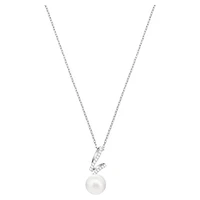 Gabriella pendant, White, Rhodium plated by SWAROVSKI