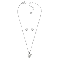 Nude set, White, Rhodium plated by SWAROVSKI