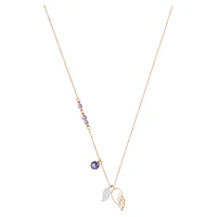 Symbolica pendant, Wing, Purple, Rose gold-tone plated by SWAROVSKI