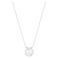 Bella V pendant, Round cut, White, Rhodium plated by SWAROVSKI