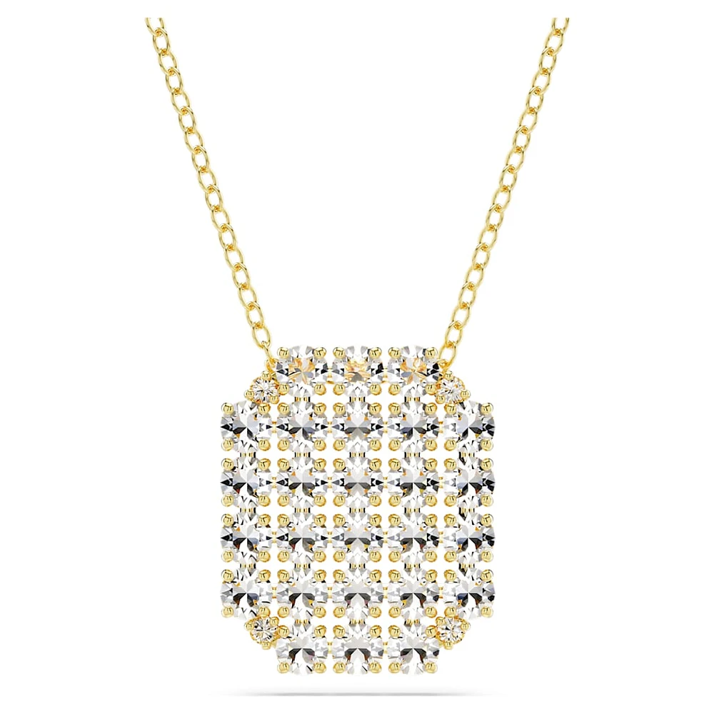 Exalta necklace, White, Gold-tone plated by SWAROVSKI