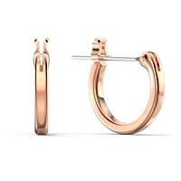Ginger drop earrings, White, Rose gold-tone plated by SWAROVSKI