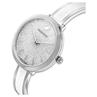 Crystalline delight watch, Swiss Made, Metal bracelet, White, Stainless steel by SWAROVSKI
