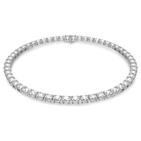 Millenia Tennis necklace, Square cut, White, Rhodium plated by SWAROVSKI