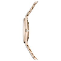 Attract watch, Swiss Made, Pavé, Crystal bracelet, Gold tone, Champagne gold-tone finish by SWAROVSKI