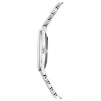 Attract watch, Swiss Made, Pavé, Metal bracelet, Silver tone, Stainless steel by SWAROVSKI
