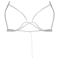 Millenia body chain, Round cut, White, Rhodium plated by SWAROVSKI