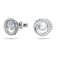 Generation stud earrings, Pear shape, Blue, Rhodium plated by SWAROVSKI