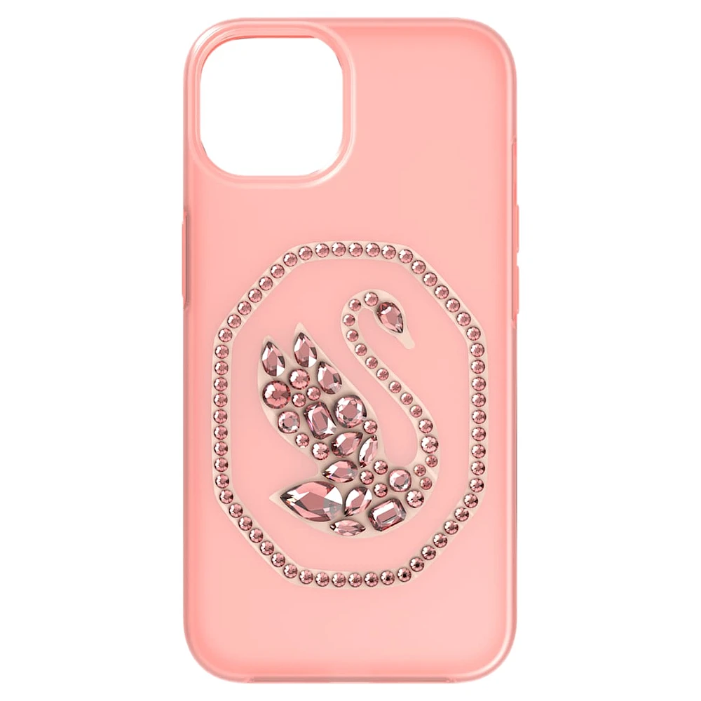 Smartphone case, Swan, iPhone® 13 Pro, Pale pink by SWAROVSKI