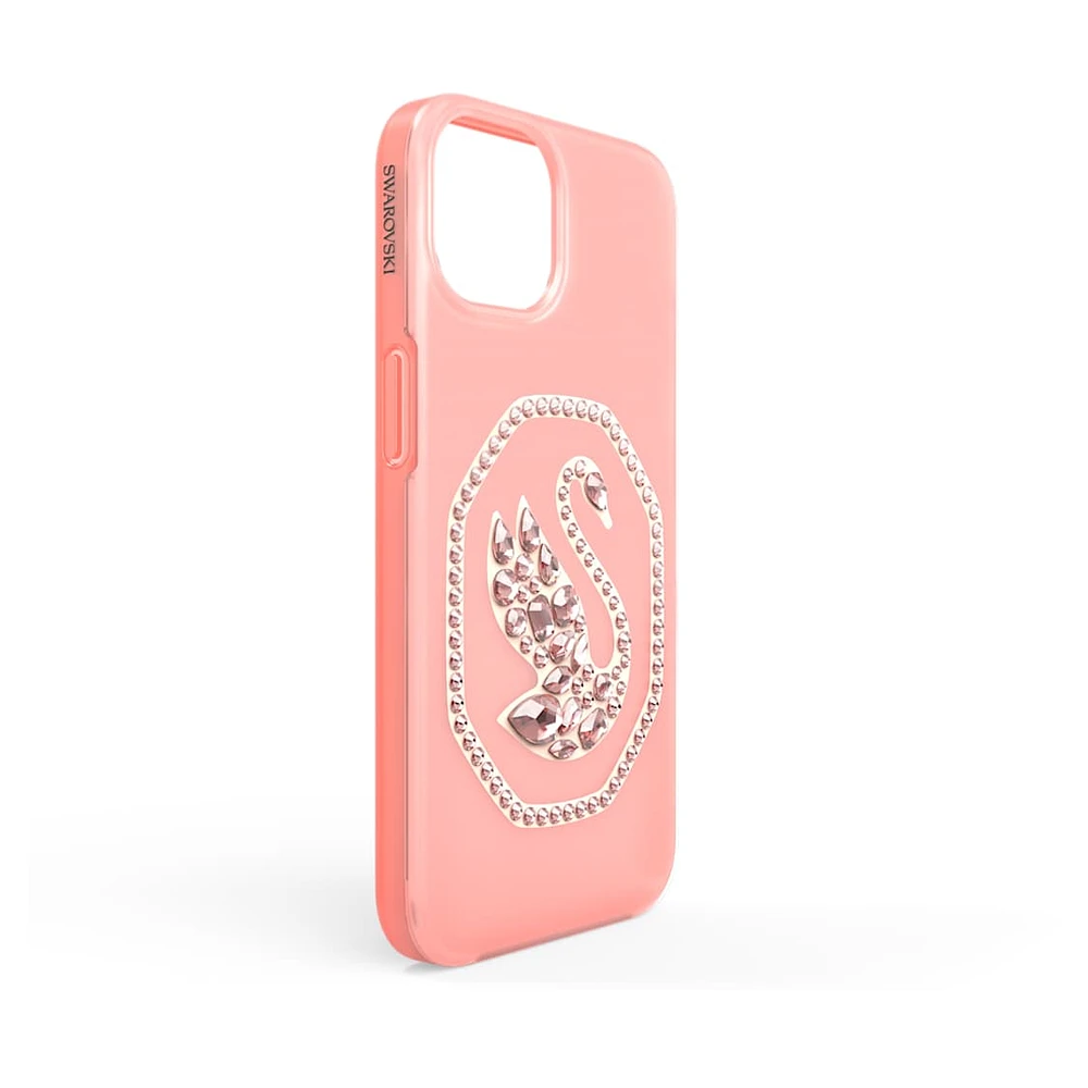 Smartphone case, Swan, iPhone® 13 Pro, Pale pink by SWAROVSKI