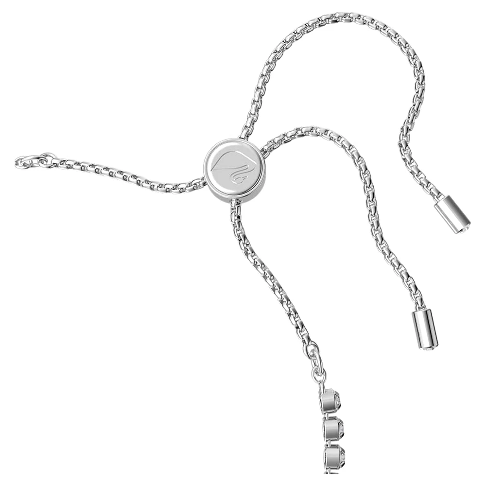 Subtle bracelet, Hand, White, Rhodium plated by SWAROVSKI