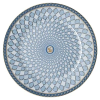 Signum bread plate, Porcelain, Blue by SWAROVSKI