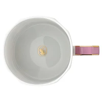 Signum mug with lid, Porcelain, Pink by SWAROVSKI