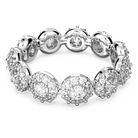 Una Angelic ring, Round cut, White, Rhodium plated by SWAROVSKI