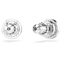 Constella stud earrings, Round cut, Pavé, White