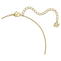 Lovely necklace, Heart, White, Gold-tone plated by SWAROVSKI