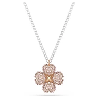 Latisha pendant, Flower, Pink, Mixed metal finish by SWAROVSKI
