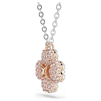 Latisha pendant, Flower, Pink, Mixed metal finish by SWAROVSKI