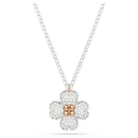 Latisha pendant, Flower, Pink, Mixed metal finish by SWAROVSKI