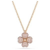 Latisha pendant, Flower, Pink, Rose gold-tone plated by SWAROVSKI