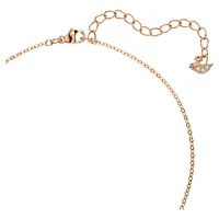 Latisha pendant, Flower, Pink, Rose gold-tone plated by SWAROVSKI
