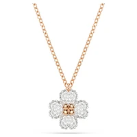 Latisha pendant, Flower, Pink, Rose gold-tone plated by SWAROVSKI