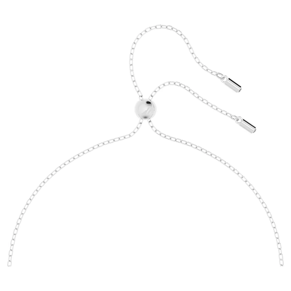 Hollow pendant, White, Rhodium plated by SWAROVSKI