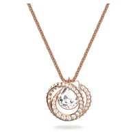 Generation pendant, White, Rose gold-tone plated by SWAROVSKI