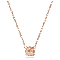 Constella pendant, Round cut, White, Rose gold-tone plated by SWAROVSKI
