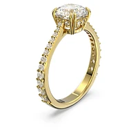 Constella cocktail ring, Round cut, Pavé, White