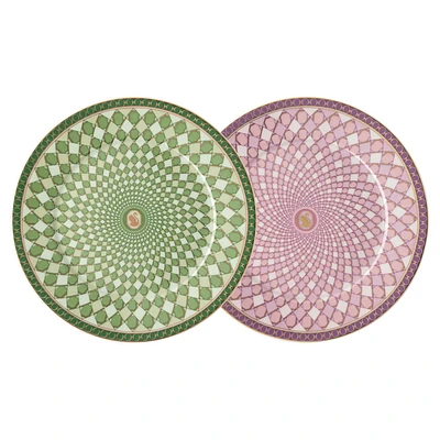 Signum plate set, Porcelain, Medium, Multicoloured by SWAROVSKI
