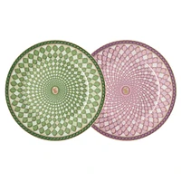 Signum plate set, Porcelain, Medium, Multicoloured by SWAROVSKI