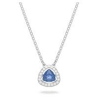 Una necklace, Trilliant cut, Blue, Rhodium plated by SWAROVSKI