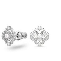 Swarovski Sparkling Dance set, Mixed cuts, Clover, White, Rhodium plated by SWAROVSKI