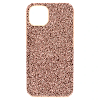High smartphone case, iPhone® 13, Rose gold tone by SWAROVSKI