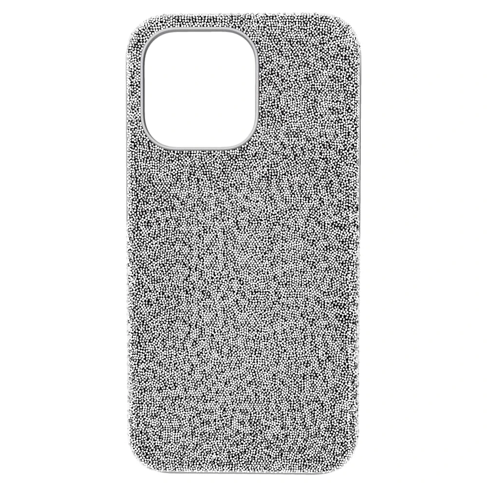 High smartphone case, iPhone® 13 Pro, Silver tone by SWAROVSKI