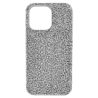 High smartphone case, iPhone® 13 Pro, Silver tone by SWAROVSKI