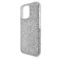 High smartphone case, iPhone® 13 Pro, Silver tone by SWAROVSKI