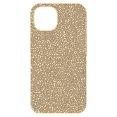 High smartphone case, iPhone® 14, Gold tone by SWAROVSKI