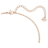 Further pendant, Intertwined circles, White, Rose gold-tone plated by SWAROVSKI