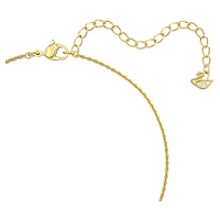 Further necklace, Intertwined circles, White, Gold-tone plated by SWAROVSKI