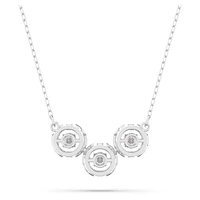 Una necklace, Round cut, White, Rhodium plated by SWAROVSKI