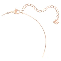 Swarovski Sparkling Dance Trilogy necklace, Round cut, White, Rose gold-tone plated by SWAROVSKI