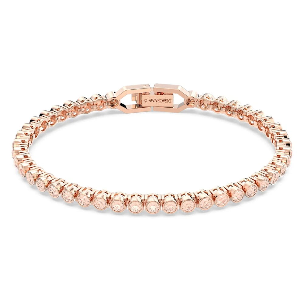 Imber Emily bracelet, Round cut, Pink, Rose gold-tone plated by SWAROVSKI