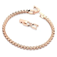 Imber Emily bracelet, Round cut, Pink, Rose gold-tone plated by SWAROVSKI