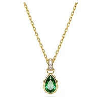 Stilla pendant, Pear cut, Green, Gold-tone plated by SWAROVSKI