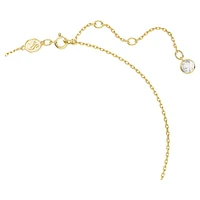 Stilla pendant, Pear cut, Green, Gold-tone plated by SWAROVSKI