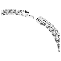 Matrix Tennis bracelet, Round cut, White, Rhodium plated by SWAROVSKI