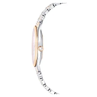 Attract watch, Swiss Made, Pavé, Crystal bracelet, Rose gold tone, Mixed metal finish by SWAROVSKI